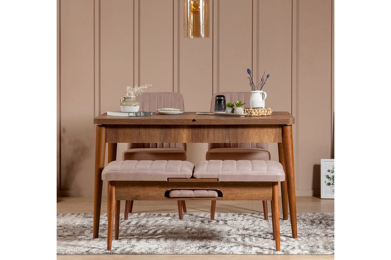 Istuinpenkki Vinadi 110 cm - Ruskea - Huonekalut - Tuoli & nojatuoli - Penkki - Eteispenkki