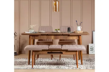 Istuinpenkki Vinadi 110 cm - Ruskea - Huonekalut - Tuoli & nojatuoli - Penkki - Penkki selkänojalla