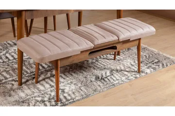 Istuinpenkki Vinadi 110 cm - Ruskea - Huonekalut - Tuoli & nojatuoli - Penkki - Penkki selkänojalla