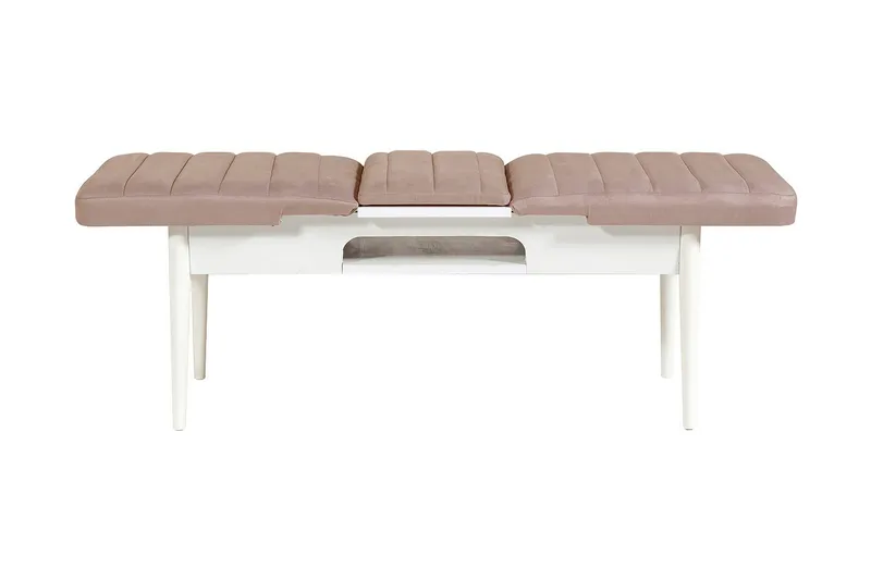 Istuinpenkki Vinadi 110 cm - Valkoinen/Ruskea - Huonekalut - Tuoli & nojatuoli - Penkki - Eteispenkki