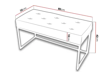 Istuinrahi Sego 80x35x42 cm - Musta - Huonekalut - Tuoli & nojatuoli - Penkki - Eteispenkki