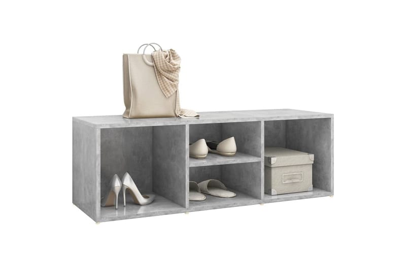 Kenkäpenkki 105x35x35 cm - Betoninharmaa - Huonekalut - Tuoli & nojatuoli - Penkki - Eteispenkki - Kenkäteline penkillä
