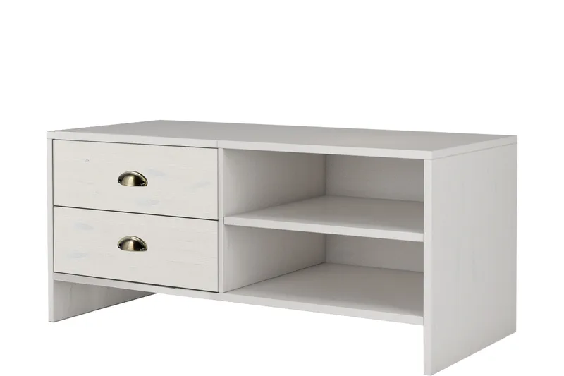 Kenkäpenkki Fossil 45x100 cm - Valkoinen - Huonekalut - Tuoli & nojatuoli - Penkki - Eteispenkki - Kenkäteline penkillä