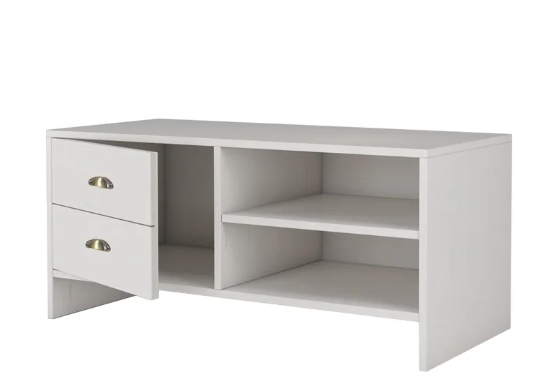 Kenkäpenkki Fossil 45x100 cm - Valkoinen - Huonekalut - Tuoli & nojatuoli - Penkki - Eteispenkki - Kenkäteline penkillä