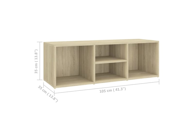 Kenkien säilytyspenkki Sonoma-tammi 105x35x35 cm lastulevy - Ruskea - Huonekalut - Tuoli & nojatuoli - Penkki - Eteispenkki - Kenkäteline penkillä