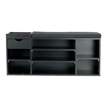 Morira-kenkäpenkki 100 cm - musta ja tummanharmaa - Huonekalut - Tuoli & nojatuoli - Penkki - Eteispenkki - Kenkäteline penkillä