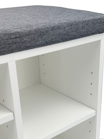 Morira-kenkäpenkki 100 cm - valkoinen ja tummanharmaa - Huonekalut - Tuoli & nojatuoli - Penkki - Eteispenkki - Kenkäteline penkillä