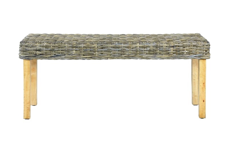 Penkki 110 cm luonnollinen kubu-rottinki ja täysi mangopuu - Ruskea - Huonekalut - Tuoli & nojatuoli - Penkki - Eteispenkki
