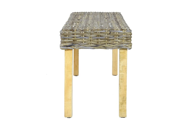 Penkki 110 cm luonnollinen kubu-rottinki ja täysi mangopuu - Ruskea - Huonekalut - Tuoli & nojatuoli - Penkki - Eteispenkki