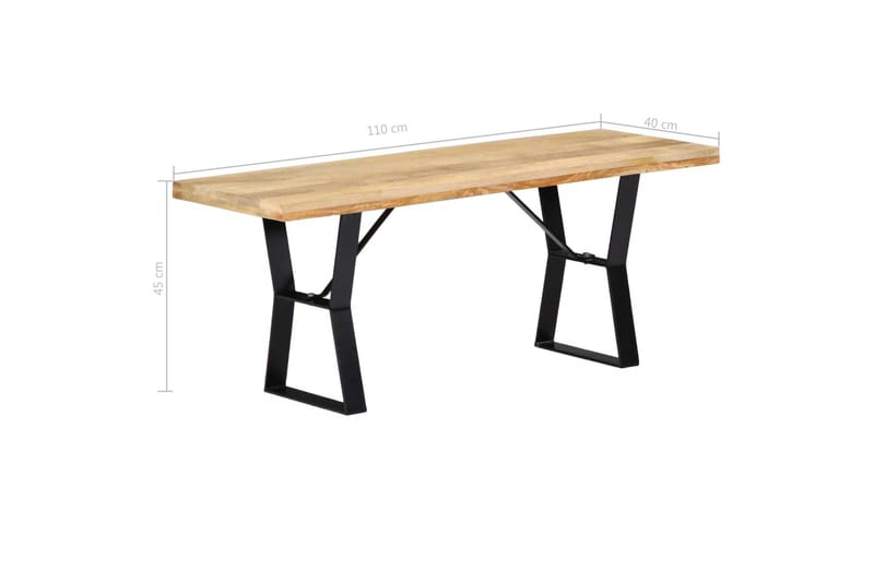 Penkki 110 cm mangopuu - Ruskea - Huonekalut - Tuoli & nojatuoli - Penkki - Eteispenkki