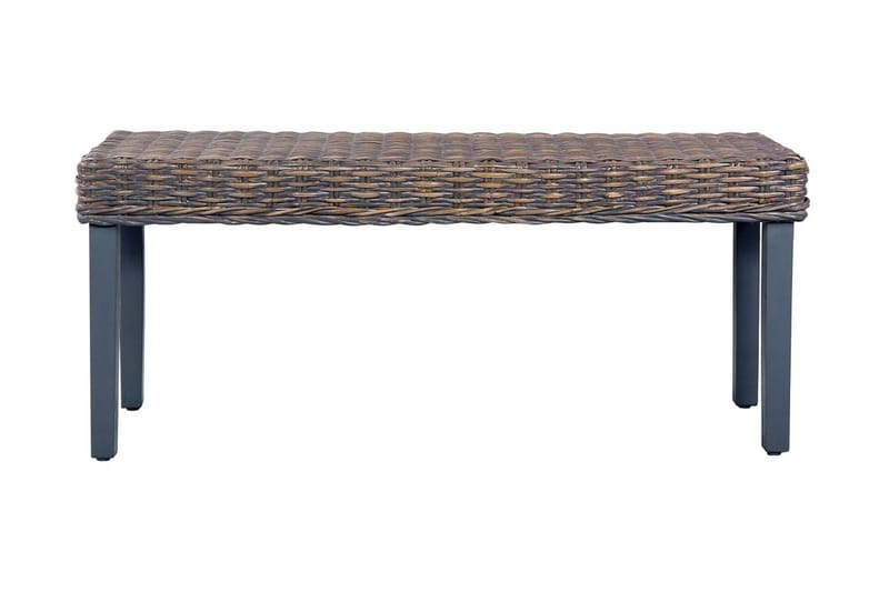 Penkki 110cm luonnollinen kubu-rottinki/täysi mangopuu - Harmaa - Huonekalut - Tuoli & nojatuoli - Penkki - Eteispenkki