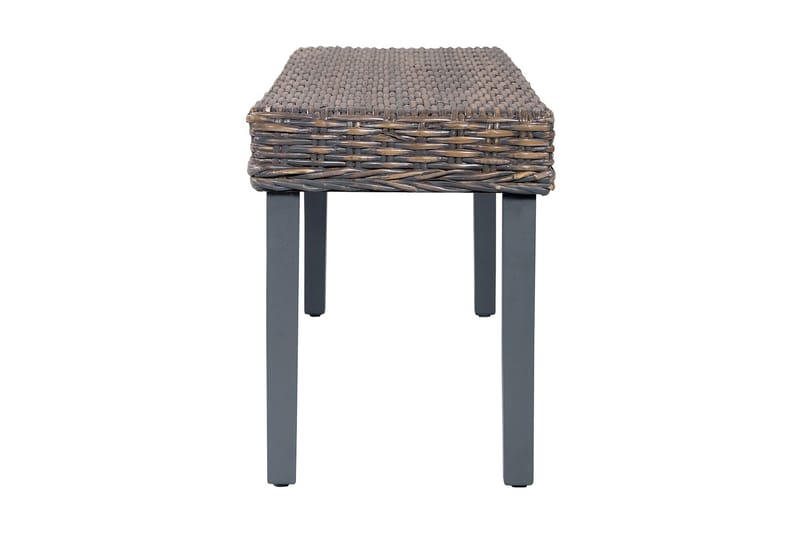 Penkki 110cm luonnollinen kubu-rottinki/täysi mangopuu - Harmaa - Huonekalut - Tuoli & nojatuoli - Penkki - Eteispenkki