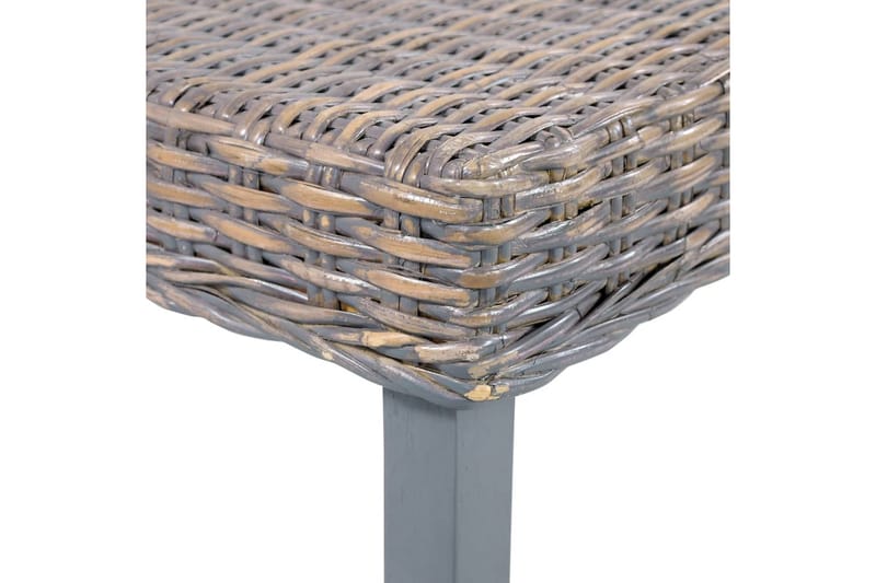 Penkki 110cm luonnollinen kubu-rottinki/täysi mangopuu - Harmaa - Huonekalut - Tuoli & nojatuoli - Penkki - Eteispenkki
