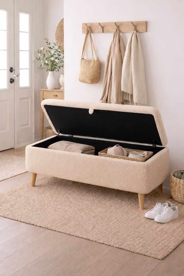 Penkki Atelier Del Sofa Rena (90 x 45 x 30 cm) Beige - Beige - Huonekalut - Tuoli & nojatuoli - Penkki - Eteispenkki