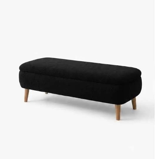 Penkki Atelier Del Sofa Rena (90 x 45 x 30 cm) Musta, Musta