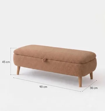 Penkki Atelier Del Sofa Rena (90 x 45 x 30 cm) Ruskea - Ruskea - Huonekalut - Tuoli & nojatuoli - Penkki - Eteispenkki