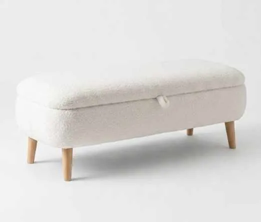 Penkki Atelier Del Sofa Rena (90 x 45 x 30 cm) Valkoinen, Valkoinen
