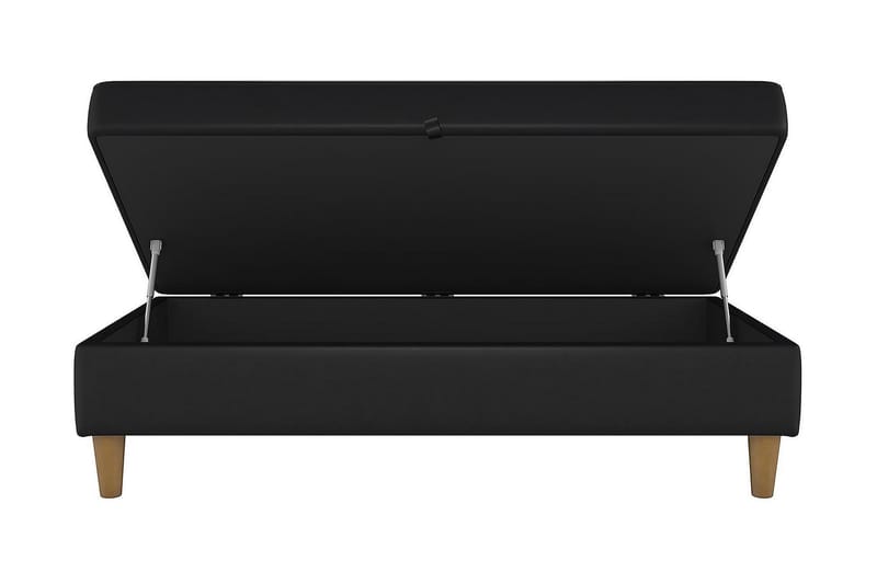 Penkki Hartford 130 cm Keinonahka/Musta - Dorel Home - Huonekalut - Tuoli & nojatuoli - Penkki - Eteispenkki