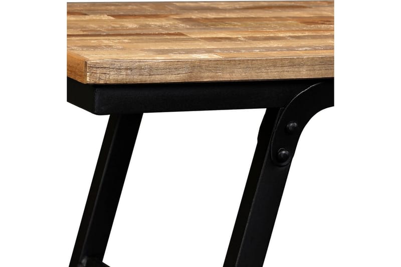 Penkki kierrätetty tiikki ja teräs 110x35x45 cm - Ruskea - Huonekalut - Tuoli & nojatuoli - Penkki - Eteispenkki