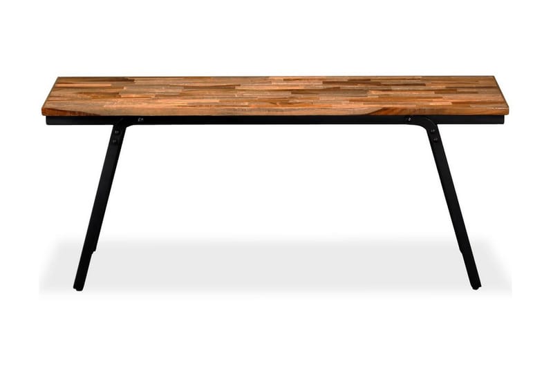 Penkki kierrätetty tiikki ja teräs 110x35x45 cm - Ruskea - Huonekalut - Tuoli & nojatuoli - Penkki - Eteispenkki
