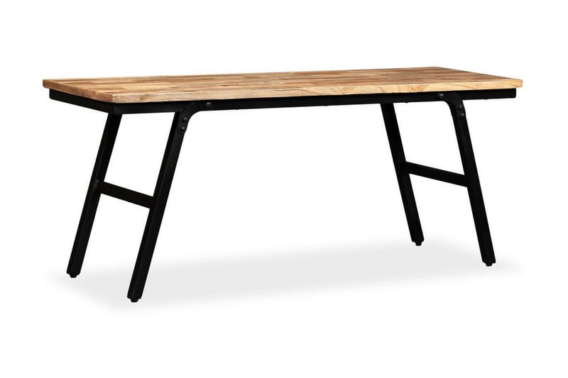 Penkki kierrätetty tiikki ja teräs 110x35x45 cm - Ruskea - Huonekalut - Tuoli & nojatuoli - Penkki - Eteispenkki