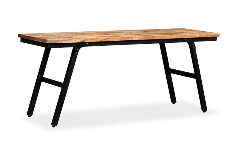 Penkki kierrätetty tiikki ja teräs 110x35x45 cm - Ruskea - Huonekalut - Tuoli & nojatuoli - Penkki - Eteispenkki