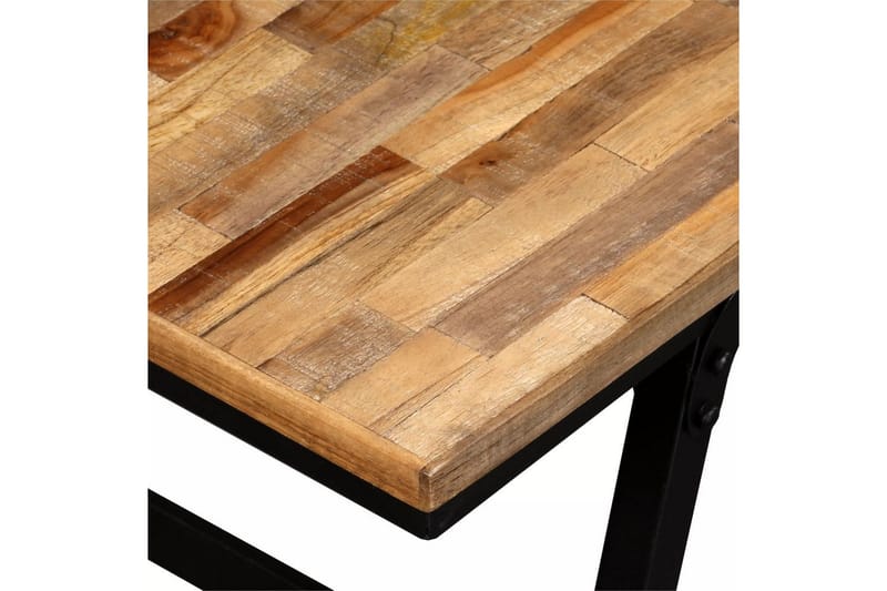 Penkki kierrätetty tiikki ja teräs 110x35x45 cm - Ruskea - Huonekalut - Tuoli & nojatuoli - Penkki - Eteispenkki