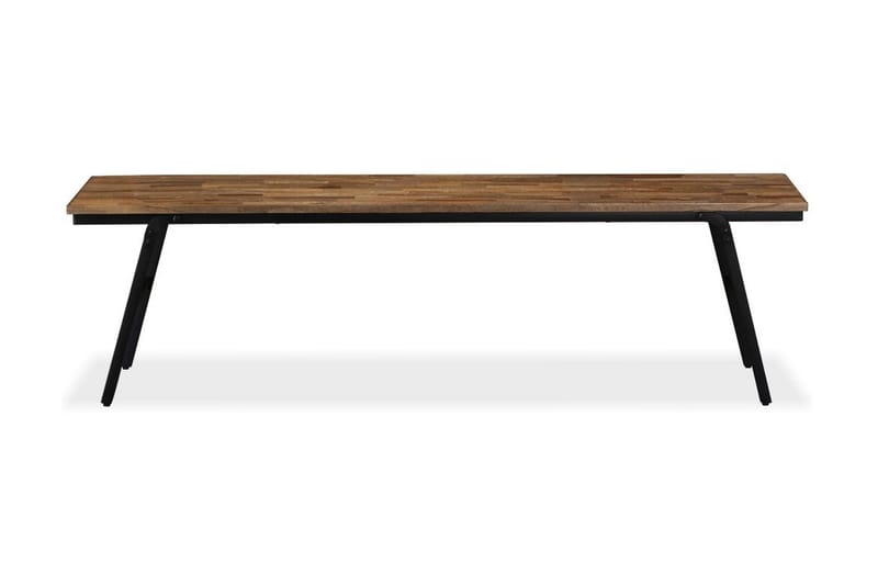 Penkki kierrätetty tiikki ja teräs 160x35x45 cm - Ruskea - Huonekalut - Tuoli & nojatuoli - Penkki - Eteispenkki