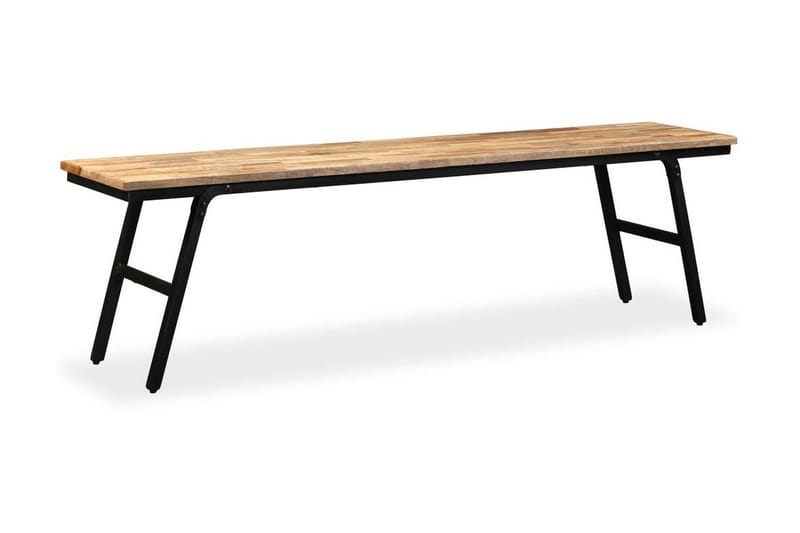 Penkki kierrätetty tiikki ja teräs 160x35x45 cm - Ruskea - Huonekalut - Tuoli & nojatuoli - Penkki - Eteispenkki