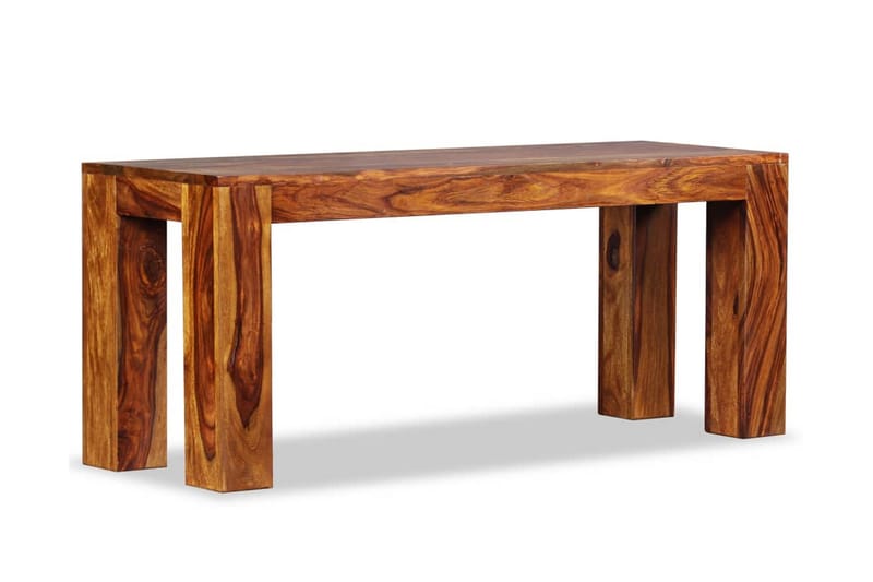 Penkki Kiinteä seesampuu 110x35x45 cm - Ruskea - Huonekalut - Tuoli & nojatuoli - Penkki - Eteispenkki