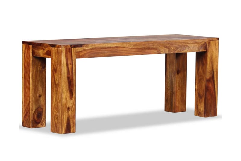 Penkki Kiinteä seesampuu 110x35x45 cm - Ruskea - Huonekalut - Tuoli & nojatuoli - Penkki - Eteispenkki