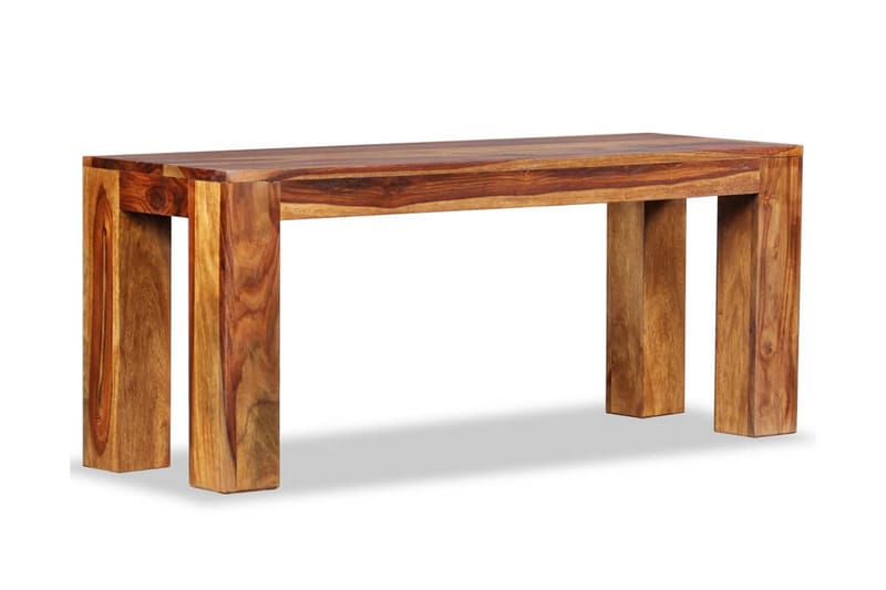 Penkki Kiinteä seesampuu 110x35x45 cm - Ruskea - Huonekalut - Tuoli & nojatuoli - Penkki - Eteispenkki