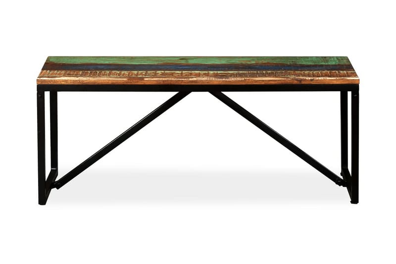 Penkki kiinteä uusiokäytetty puu 110x35x45 cm - Monivärinen - Huonekalut - Tuoli & nojatuoli - Penkki - Eteispenkki