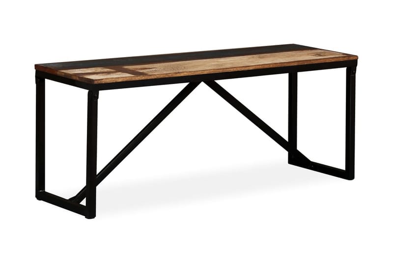 Penkki kiinteä uusiokäytetty puu 110x35x45 cm - Monivärinen - Huonekalut - Tuoli & nojatuoli - Penkki - Eteispenkki