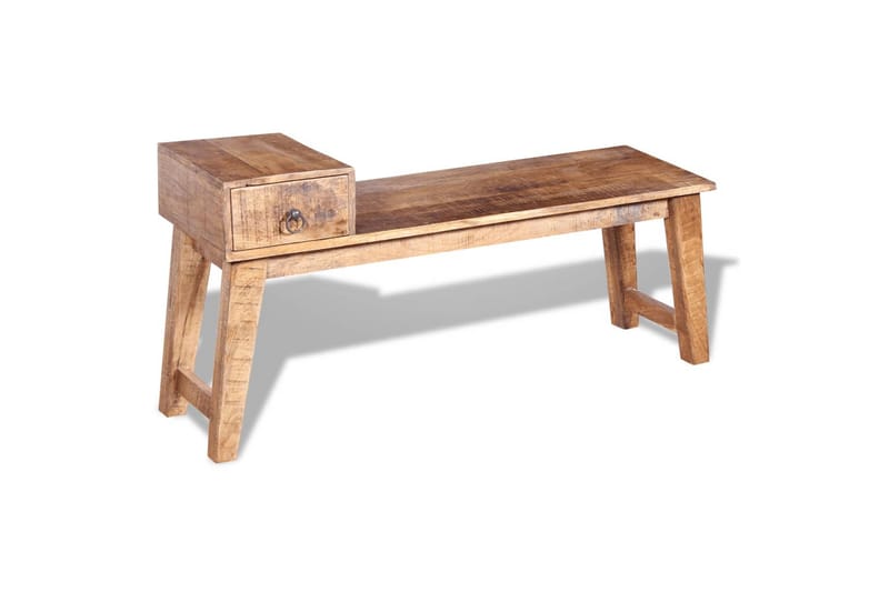 Penkki laatikolla täysi mangopuu 120x36x60 cm - Ruskea - Huonekalut - Tuoli & nojatuoli - Penkki - Eteispenkki
