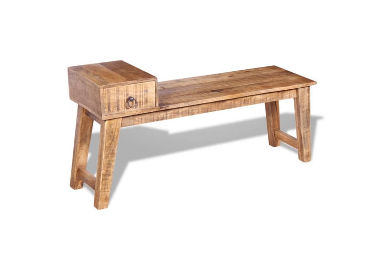 Penkki laatikolla täysi mangopuu 120x36x60 cm - Ruskea - Huonekalut - Tuoli & nojatuoli - Penkki - Eteispenkki