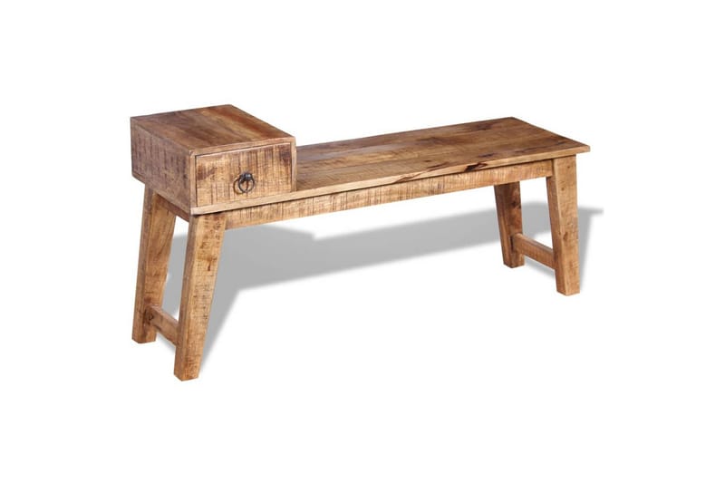 Penkki laatikolla täysi mangopuu 120x36x60 cm - Ruskea - Huonekalut - Tuoli & nojatuoli - Penkki - Eteispenkki