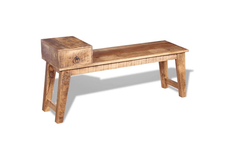 Penkki laatikolla täysi mangopuu 120x36x60 cm - Ruskea - Huonekalut - Tuoli & nojatuoli - Penkki - Eteispenkki