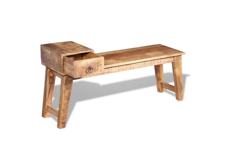 Penkki laatikolla täysi mangopuu 120x36x60 cm - Ruskea - Huonekalut - Tuoli & nojatuoli - Penkki - Eteispenkki