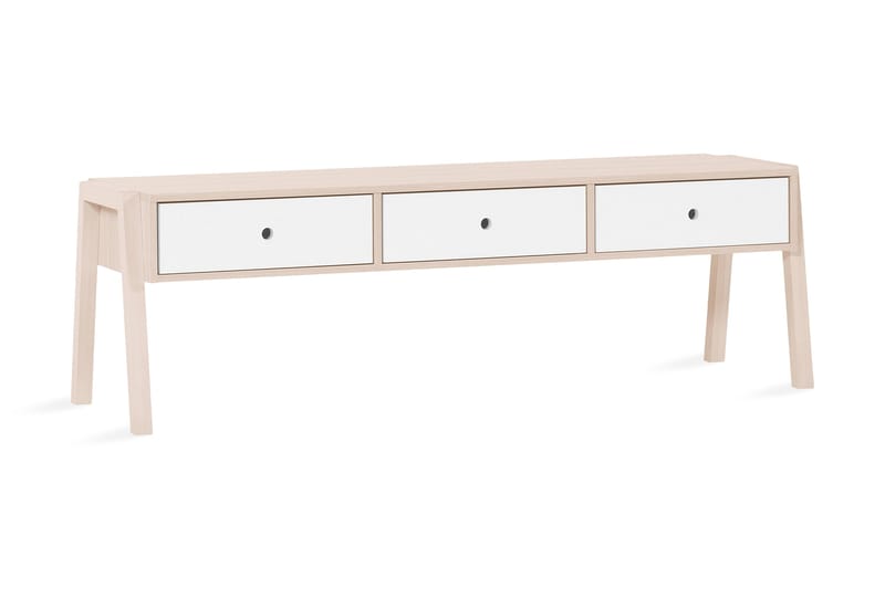 Penkki Spot säilytyksellä Puu/Luonnonväri/Valkoinen, VOX