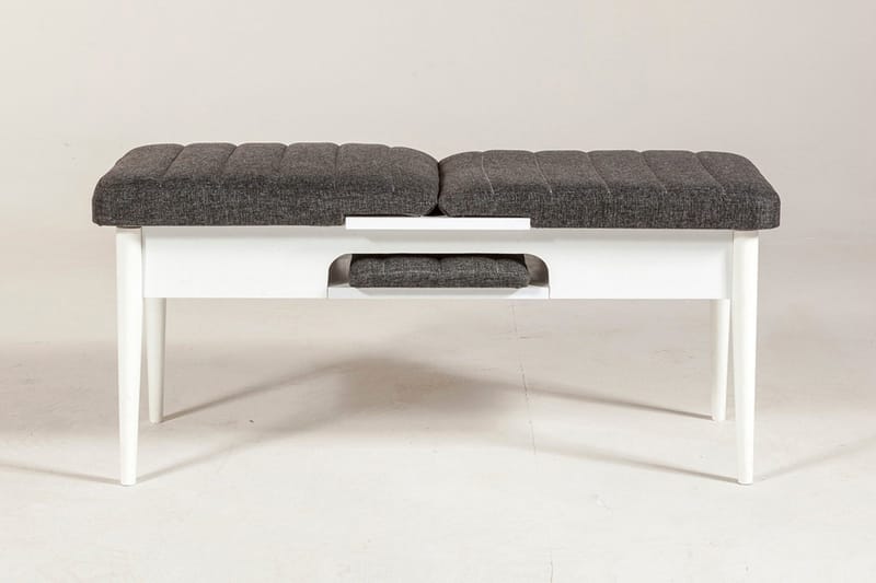 Penkki Swonger 51 cm - Valkoinen/Antrasiitti - Huonekalut - Tuoli & nojatuoli - Penkki - Penkki selkänojalla