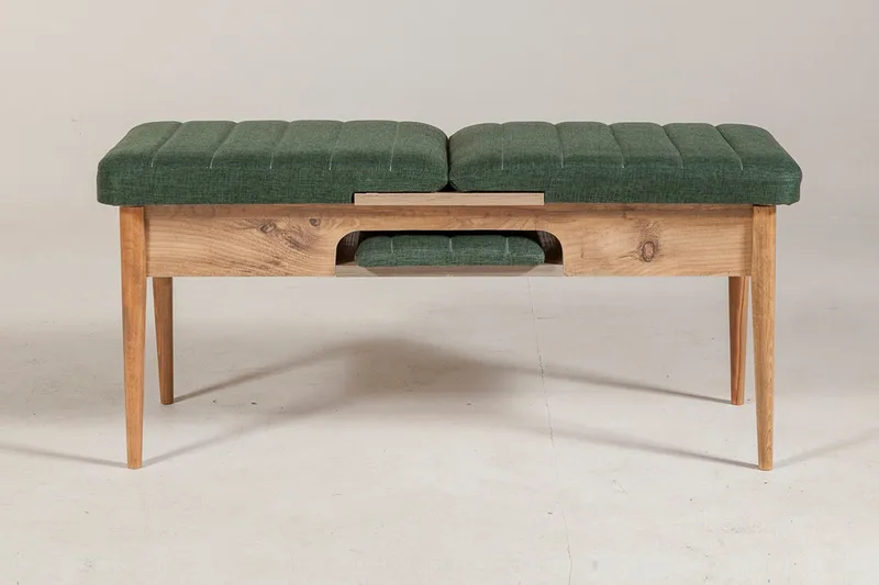 Penkki Vanlandingham 51 cm - Puu/Luonnonväri/Vihreä - Huonekalut - Tuoli & nojatuoli - Penkki - Eteispenkki