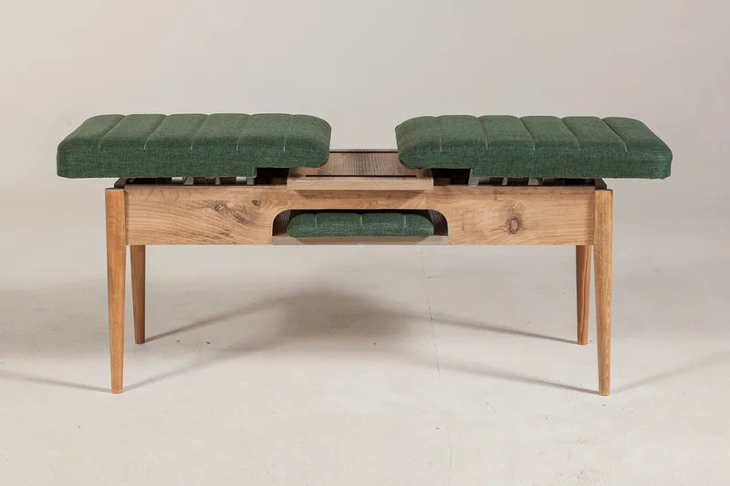 Penkki Vanlandingham 51 cm - Puu/Luonnonväri/Vihreä - Huonekalut - Tuoli & nojatuoli - Penkki - Eteispenkki