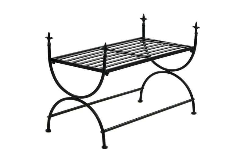 Penkki vintagetyyli metalli 83x42x55 cm musta - Musta - Huonekalut - Tuoli & nojatuoli - Penkki - Eteispenkki