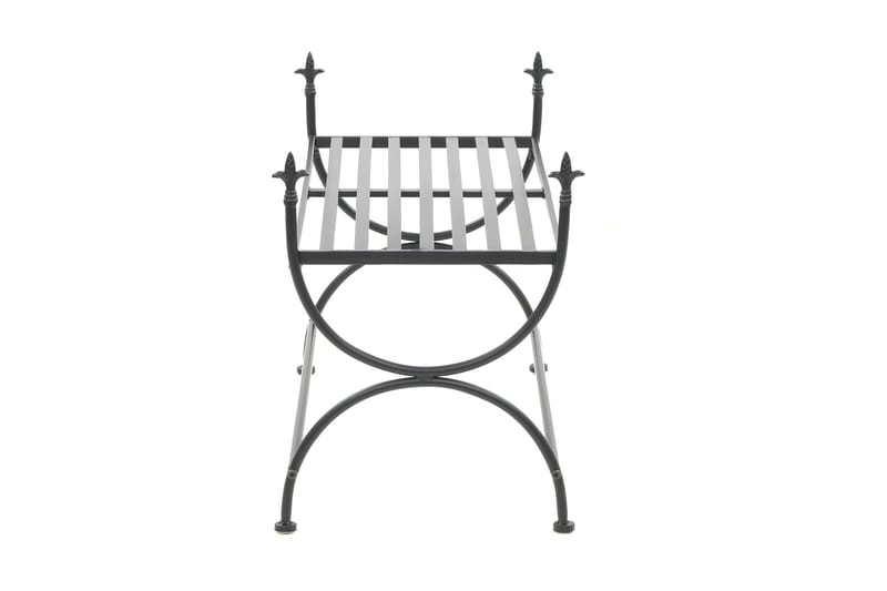 Penkki vintagetyyli metalli 83x42x55 cm musta - Musta - Huonekalut - Tuoli & nojatuoli - Penkki - Eteispenkki