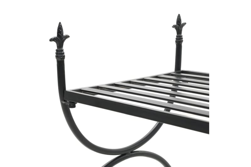 Penkki vintagetyyli metalli 83x42x55 cm musta - Musta - Huonekalut - Tuoli & nojatuoli - Penkki - Eteispenkki