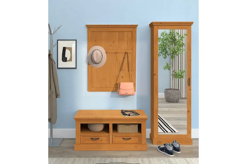 Selma Kengätuoli 100 cm - Luonto - Huonekalut - Tuoli & nojatuoli - Penkki - Eteispenkki - Kenkäteline penkillä