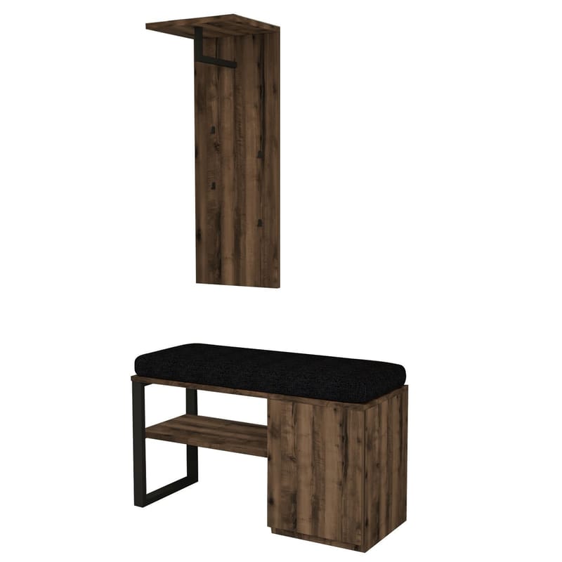 Uniqo eteisteline setti 35x90x35 cm - Antiikkipähkinä - Huonekalut - Tuoli & nojatuoli - Penkki - Eteispenkki