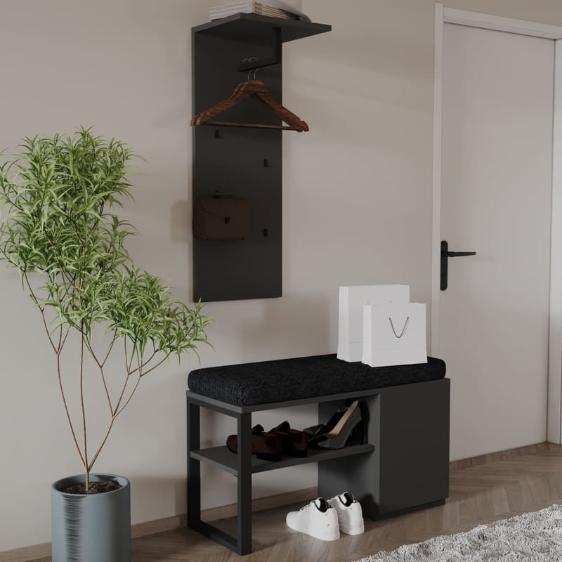 Uniqo eteisteline setti 35x90x35 cm - Antrasiitti - Huonekalut - Tuoli & nojatuoli - Penkki - Eteispenkki