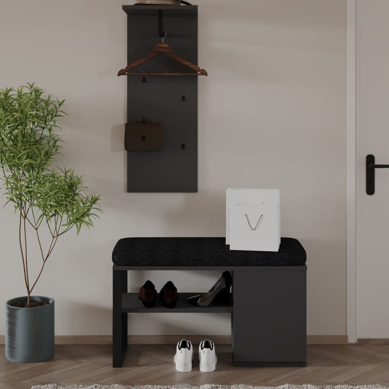 Uniqo eteisteline setti 35x90x35 cm - Antrasiitti - Huonekalut - Tuoli & nojatuoli - Penkki - Eteispenkki